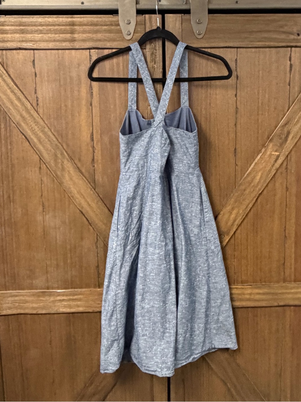 Madewell Chambray Tank Button-Front Cotton Cottagecore Midi Dress Size 2 - Picture 5 of 7